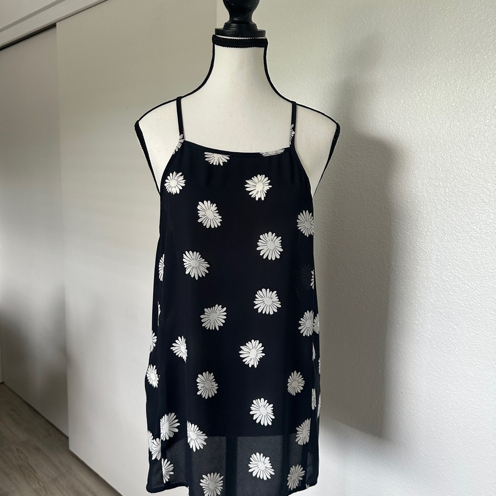 CAbi Blue and White Floral Camisole